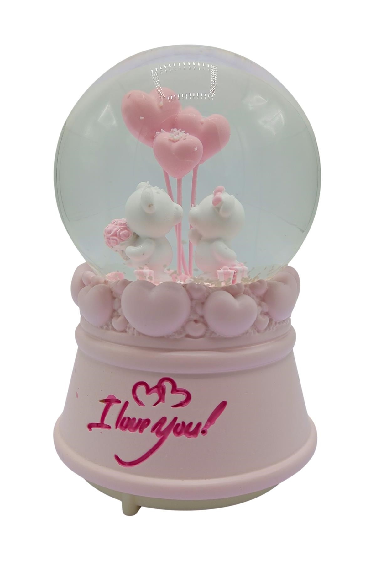 TürkiyeDünyadan HediyelerHDY-JM24107Y01Keskin Hediyelik Eşya Ve TekstilRomantik Love Bear Kar Küresi Müzikli ve Işıklı 13cm