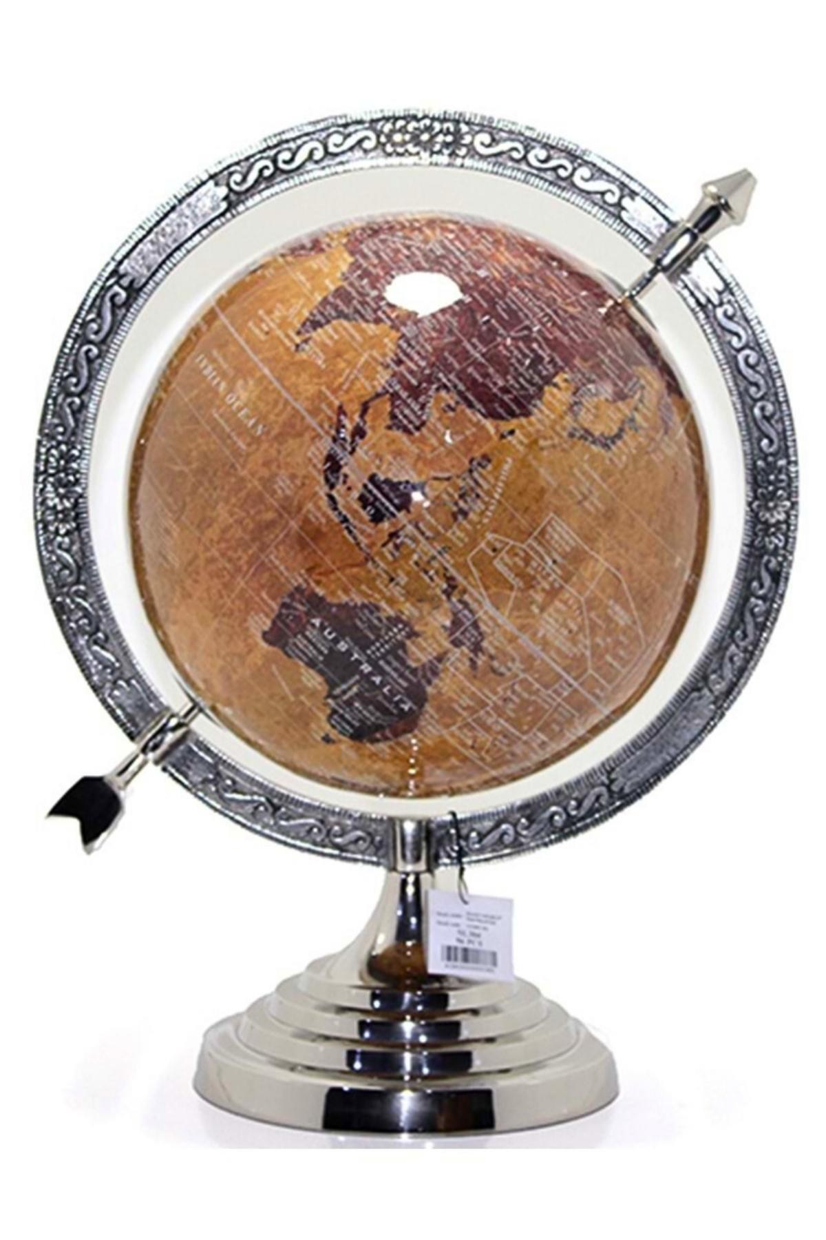 TürkiyeDünyadan HediyelerSL304KAHVEKeskin Hediyelik Eşya Ve TekstilAyaklı Dünya Küre Ev Ofis Masa Dekoru Döner Dünya Küre Kahve Modern Harita 32x42cm