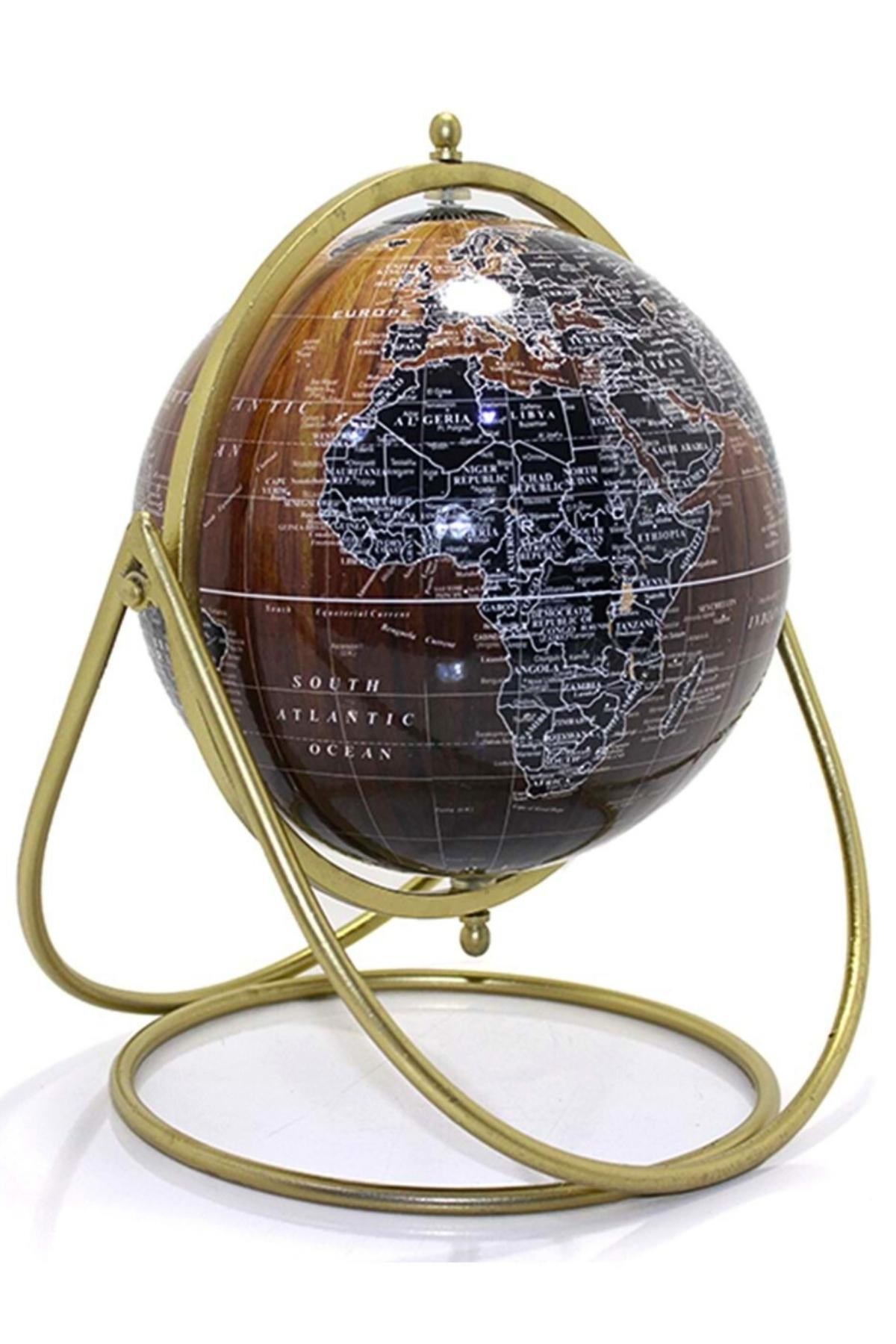 TürkiyeDünyadan HediyelerSL586KAHVEKeskin Hediyelik Eşya Ve TekstilAyaklı Dünya Küre Ev Ofis Masa Dekoru Döner Dünya Küre Kahve Modern Harita 27x30cm