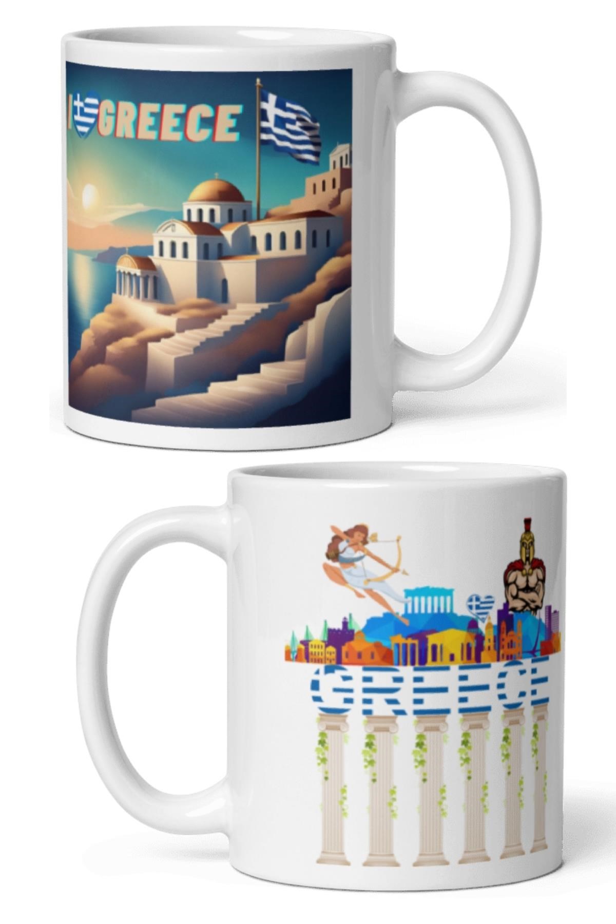 YunanistanDünyadan HediyelerDNY-HDMUGB39Keskin Hediyelik Eşya Ve TekstilYunanistan Kupa Bardak 2 Adet Seyahat Hatıra Greece Mug