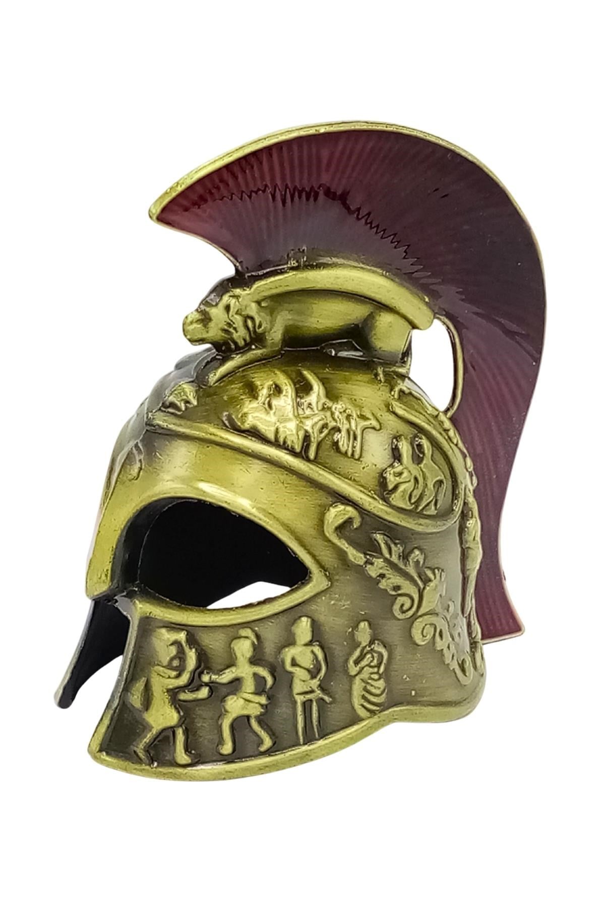 YunanistanDünyadan HediyelerDNY-HDY1687Keskin Hediyelik Eşya Ve TekstilMetal Gold Leonidas Sparta Miğferi Biblo 10 cm