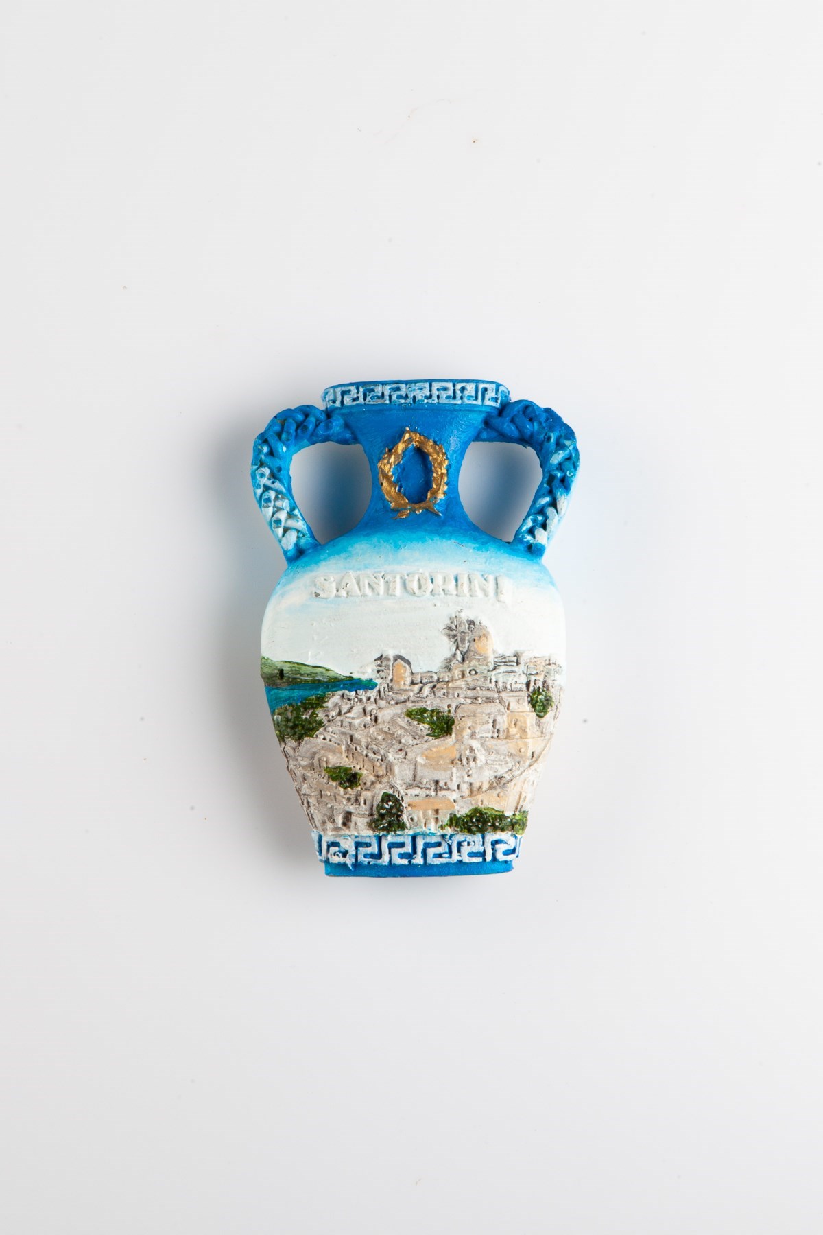 YunanistanDünyadan HediyelerGRE1004entegraEXCEL|GRE1004Santorini Amfora 3D Magnet El Yapımı