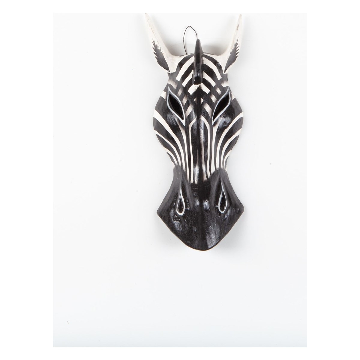 ZambiyaDünyadan HediyelerEND-1221entegraAhşap Zebra Mask 25 cm Dekoratif Duvar Dekoru
