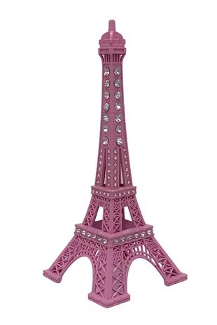 FransaDünyadan HediyelerDNY-HD100509Keskin Hediyelik Eşya Ve TekstilMetal Paris Eyfel Kulesi Pembe Kristal Taşlı 18cm