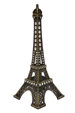 FransaDünyadan HediyelerDNY-HD100513Keskin Hediyelik Eşya Ve TekstilMetal Paris Eyfel Kulesi Gold Kristal Taşlı 18cm