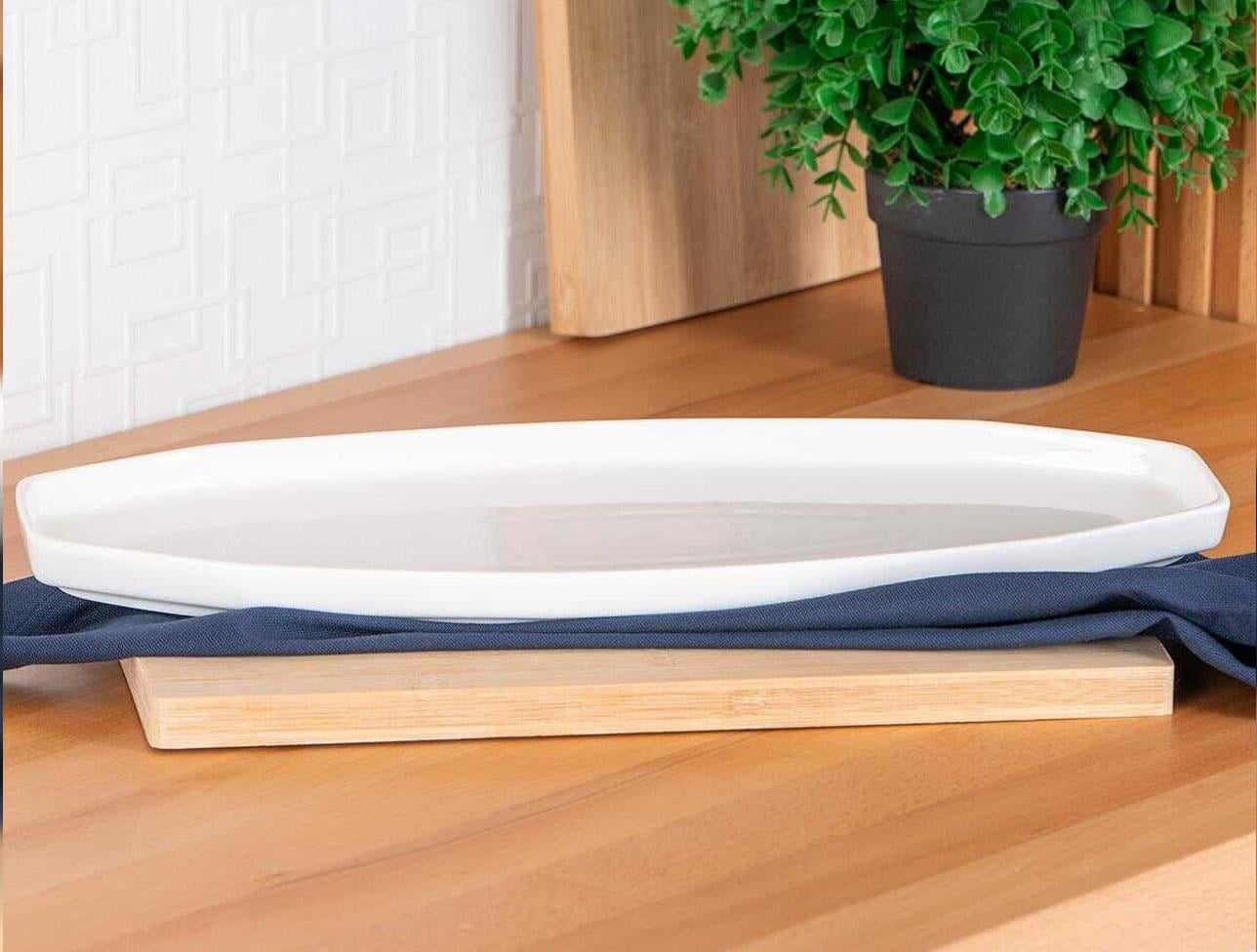 ACAR HEXAGON ART 40 CM OVAL TABAK
