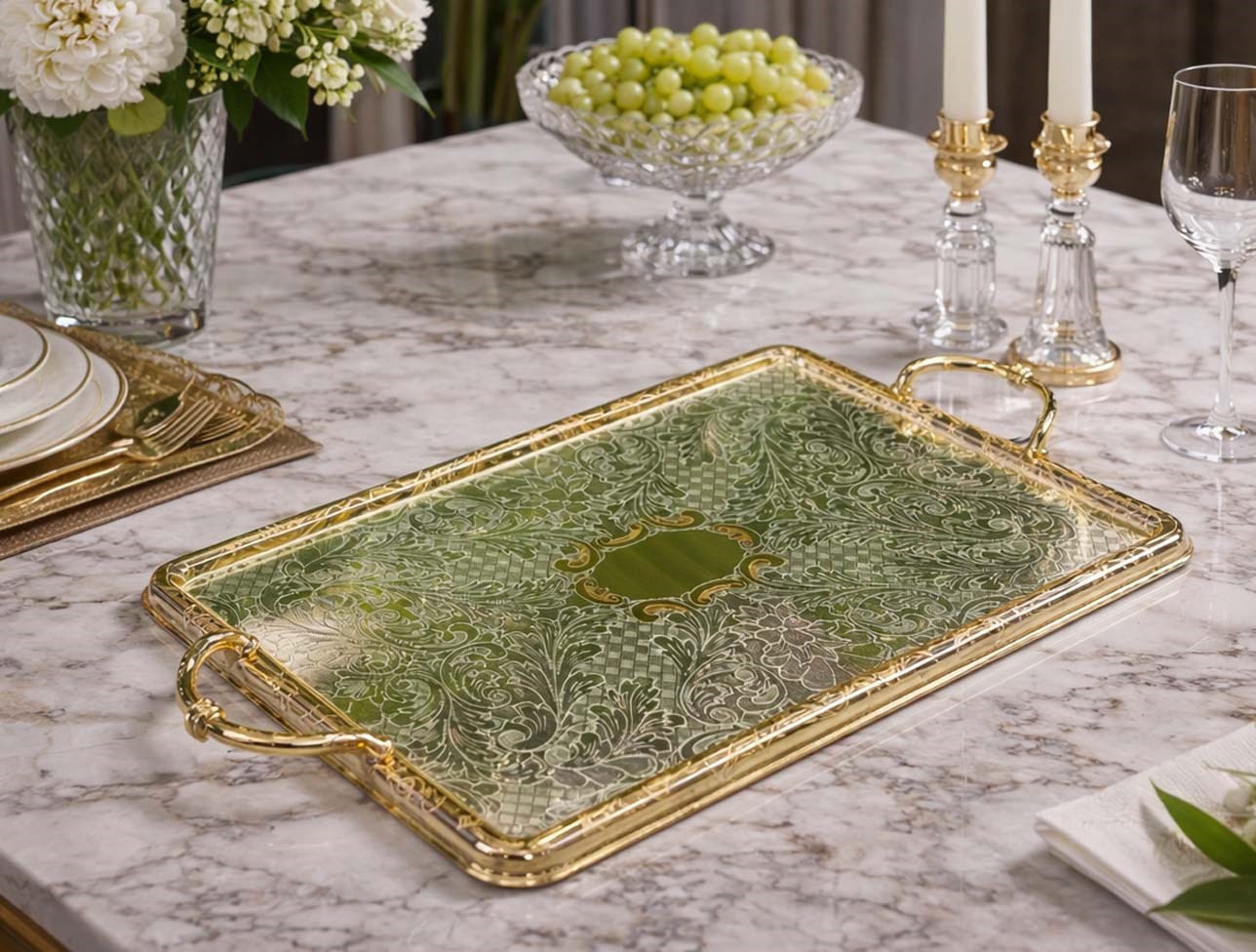 ACAR JUANA GOLD METAL TEPSİ TAI-08693