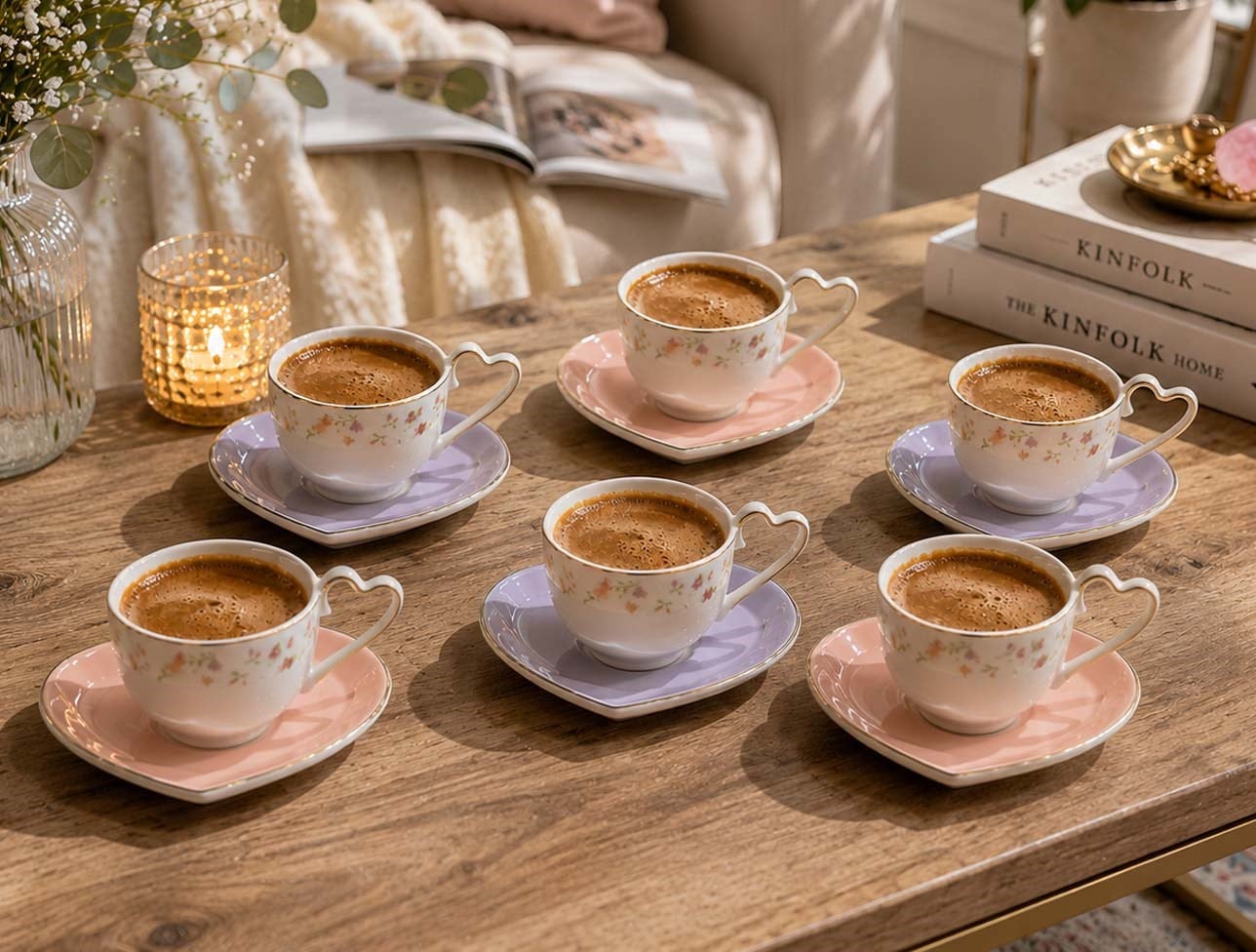 ACAR LOVE DREAM 6 LI KAHVE FİNCAN SETİ MXG-09417