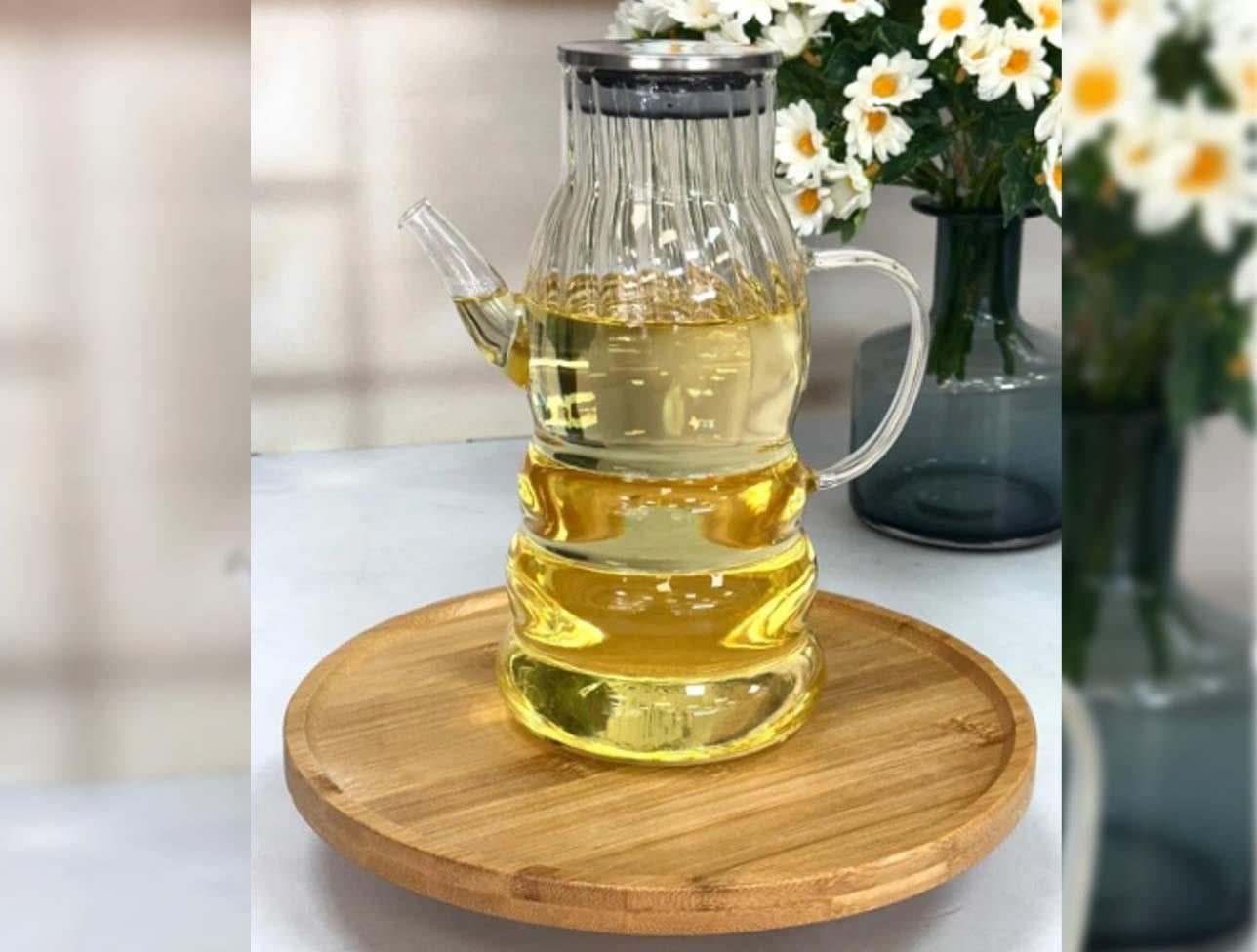 ACAR METAL KAPAKLI CAM YAĞDANLIK 1000 ML ACR-554