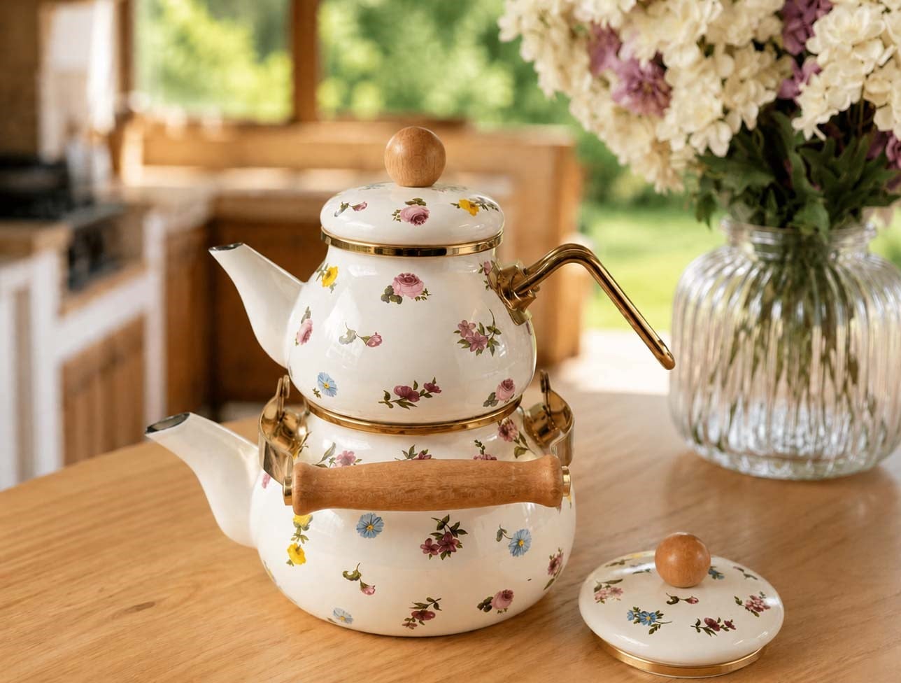 ACAR PETİT FLEUR EMAYE ÇAYDANLIK XAP-10430