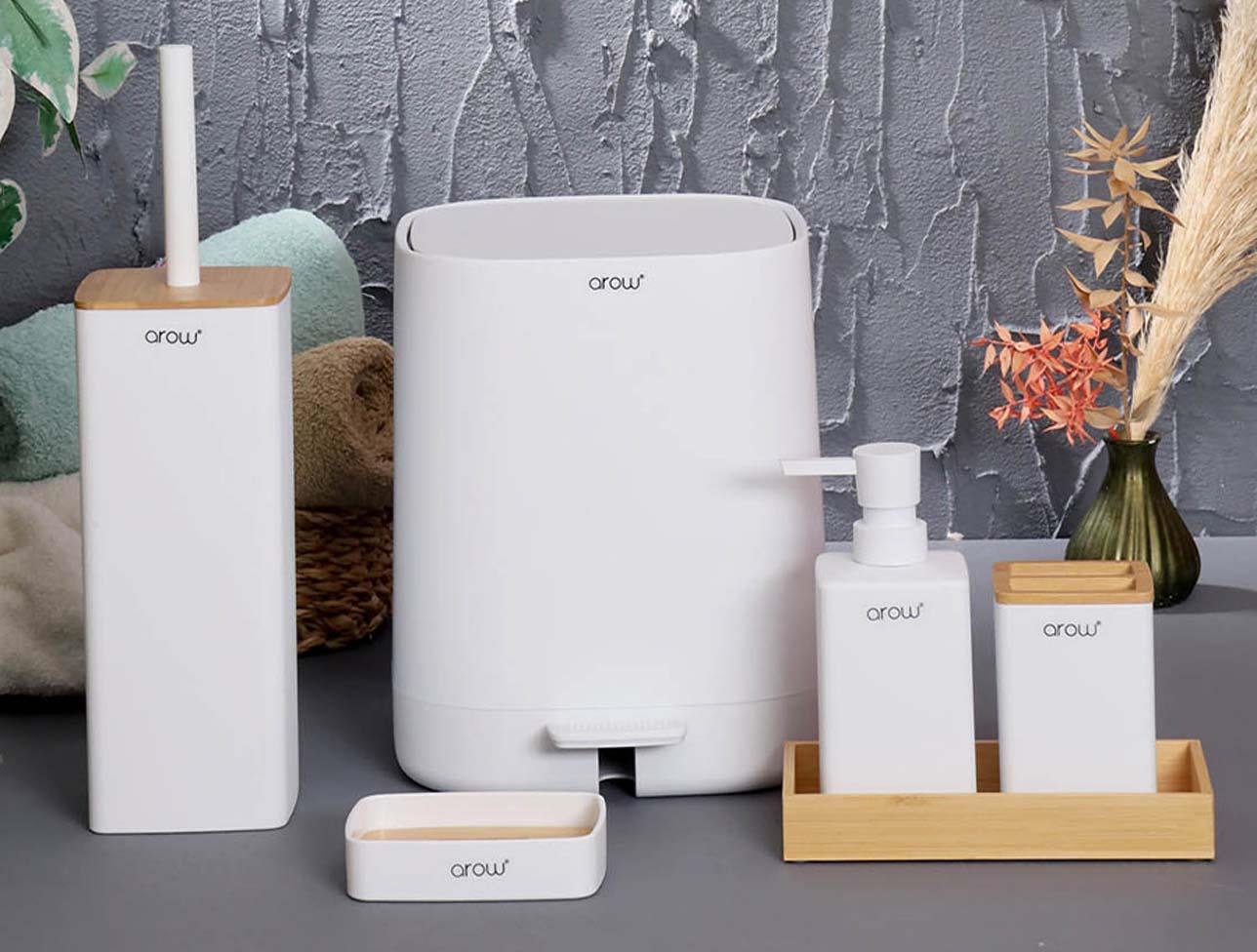 AROW BEYAZ AKRİLİK 6 PARÇA BANYO SETİ TR-3993