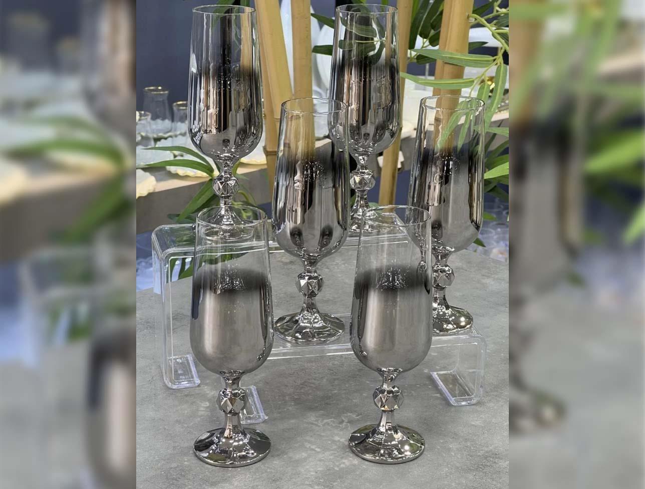 EFEGİL CLAUDIA 6LI 180 ML KAYVEYANI TİTANYUM GÜMÜŞ