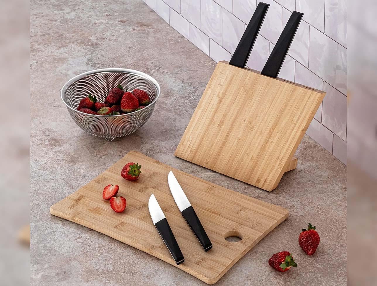 EMSAN BLACK 5 PARÇA BIÇAK SETİ  AHŞAP