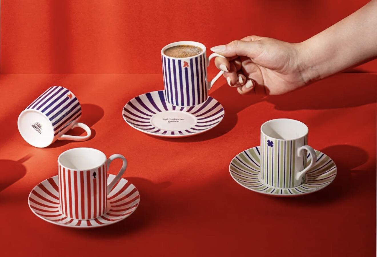 EMSAN DESTİNY 6 LI KAHVE FİNCAN MULTİ COLOR