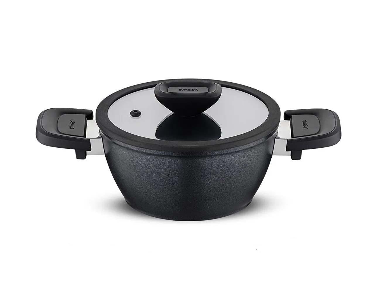 EMSAN DİAMENTE DERİN TENCERE 24 CM SİYAH