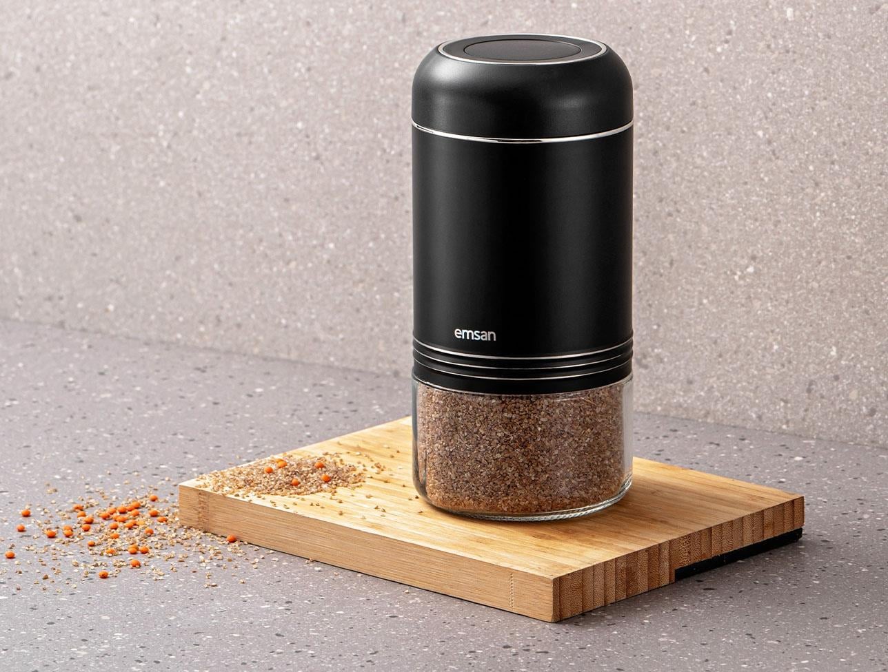 EMSAN MOKO 900 ML SAKLAMA KAVANOZU SİYAH