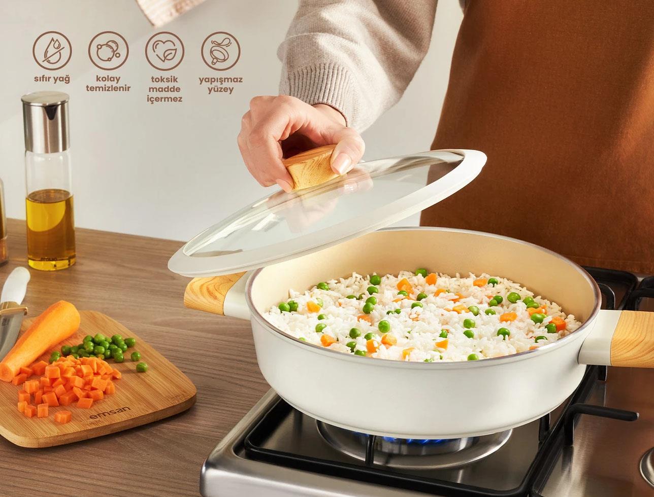 EMSAN SWISS CRYSTAL 22 CM KARNIYARIK TENCERESİ