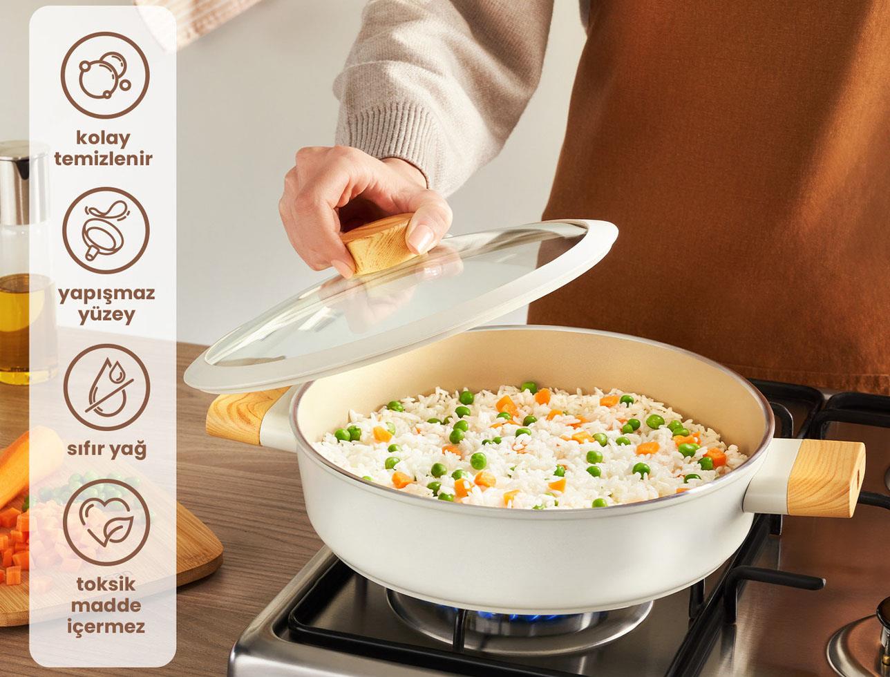 EMSAN SWISS CRYSTAL 30CM KARNIYARIK TENCERESİ