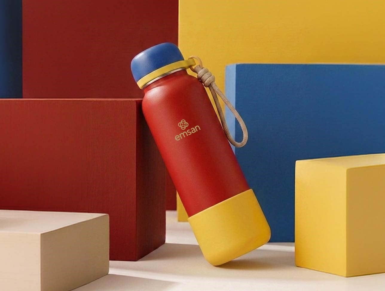 EMSAN THERMOSBOTTLE ÇELİK TERMOS 50 RED