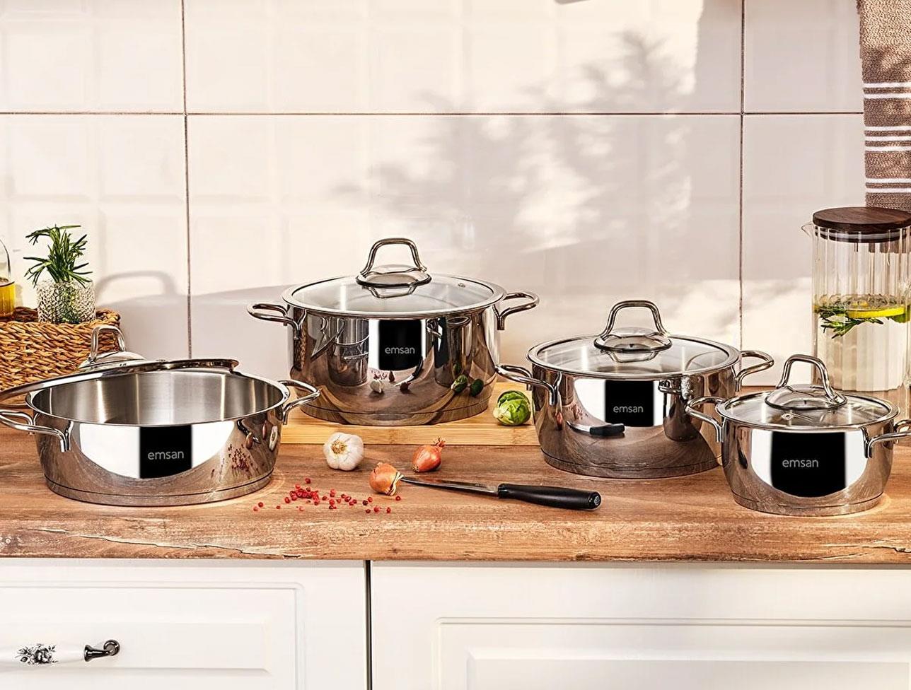 EMSAN VALERİA 8 PARÇA TENCERE SETİ