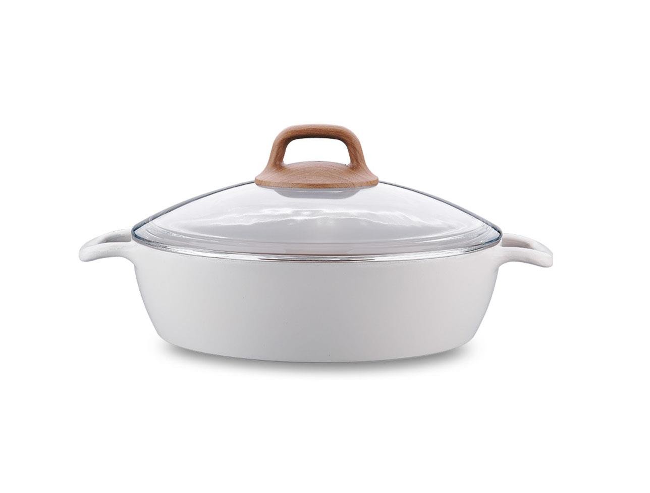 KORKMAZ A2981 GUSTO SERAMİK KISA TENCERE 24X6,5 CM