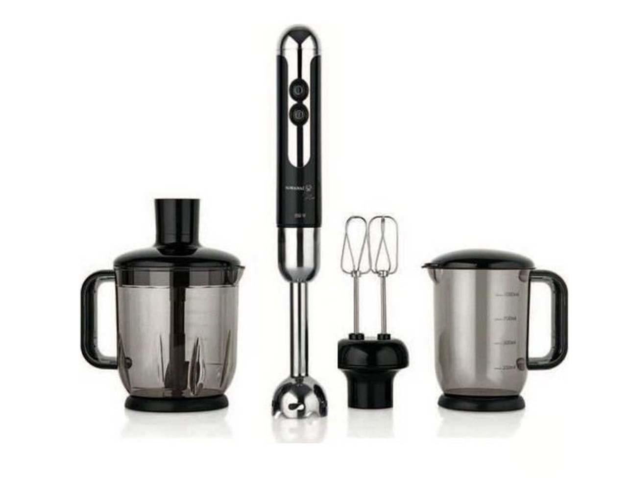 KORKMAZ A447-12 MİA MEGA BLENDER SET SİYAH/KROM