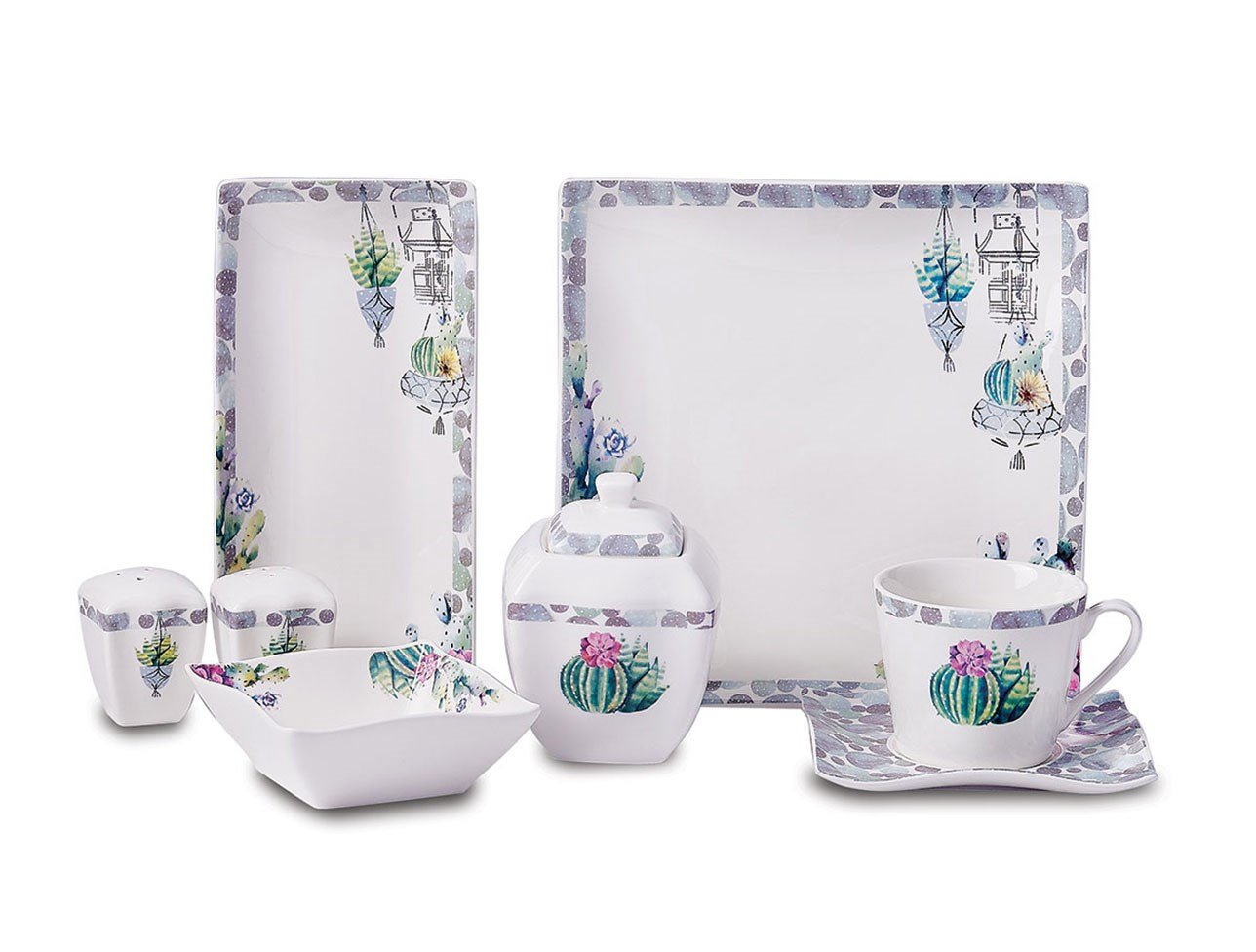 KORKMAZ A8574 LİNK COLL.28 P.KAHVALTI TAKIMI (KARE