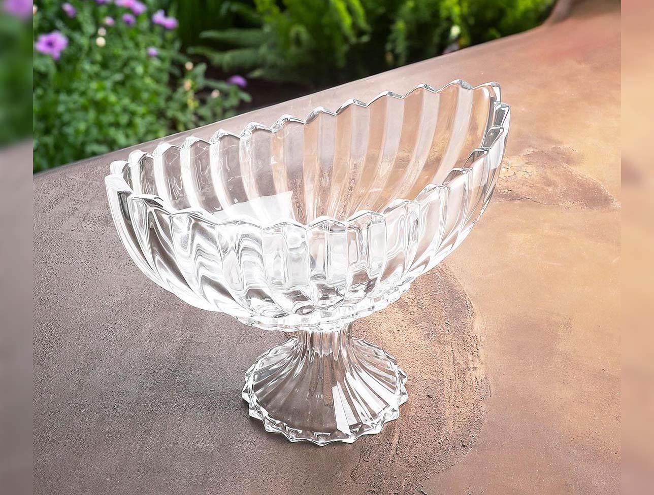 KOSOVA SUR-72 KRİSTAL AYAKLI OVAL SUNUMLUK 06682