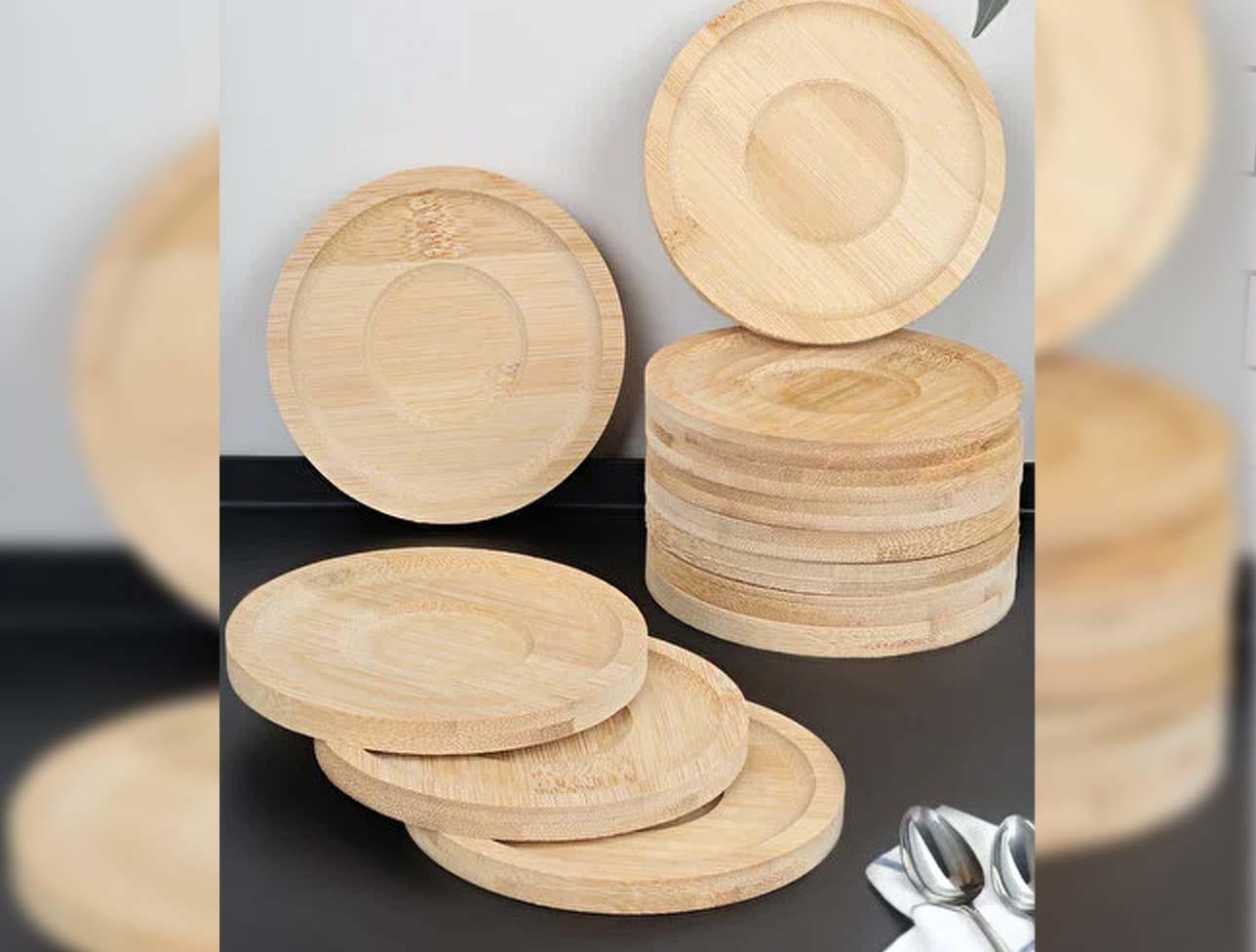 KRD HOME BAMBU 12 Lİ ÇAY TABAĞI YUV 7213