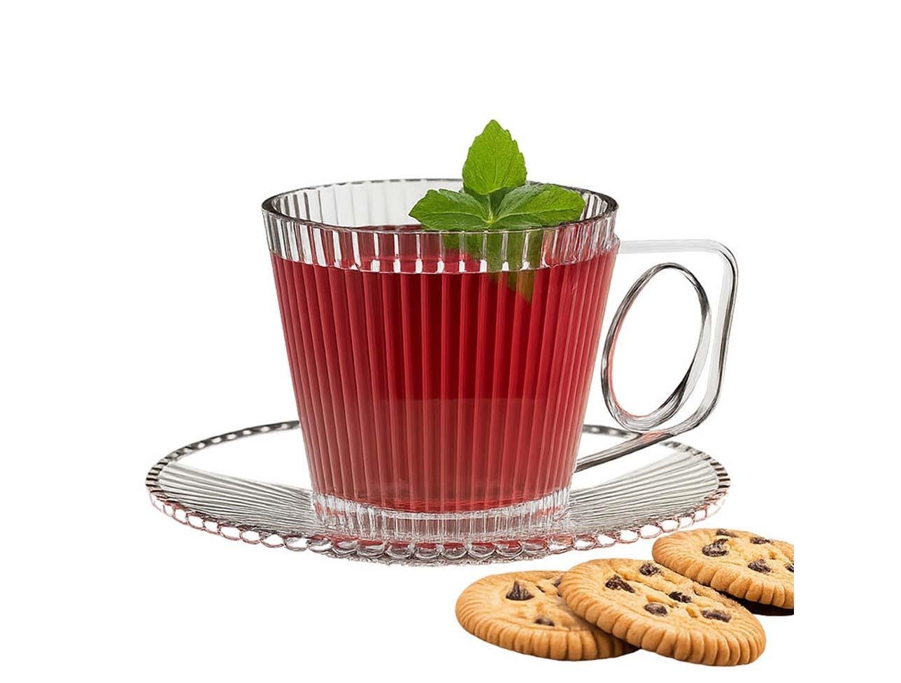 KRD HOME ÇİZGİLİ ÇAY FİNCAN SETİ 300575