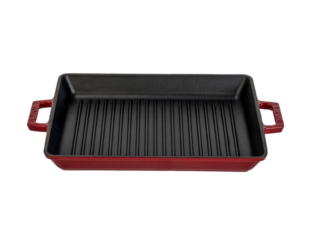 LAVA IZGARA TAVA 26X32 METAL KULPLU BORDO