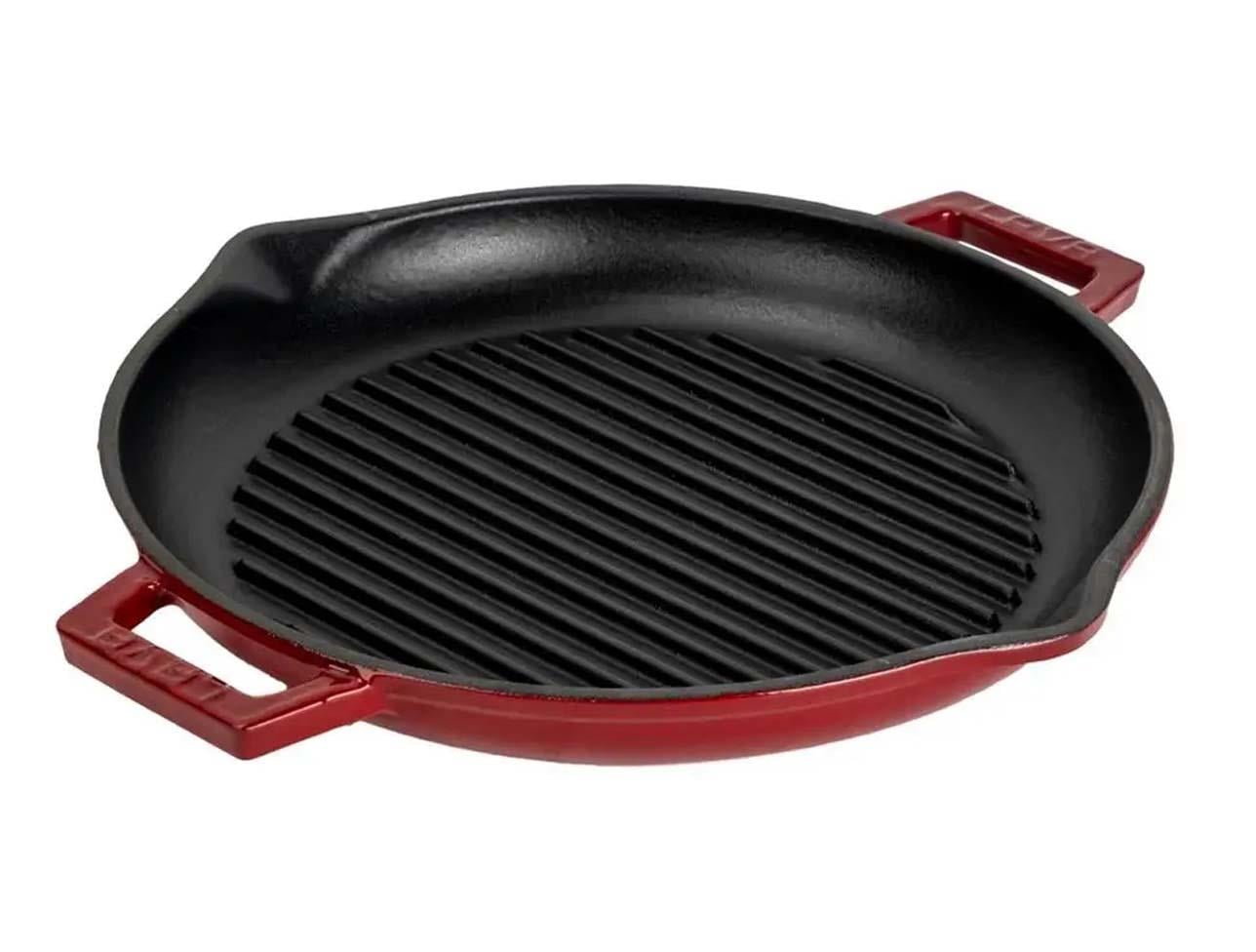 LAVA YUVARLAK IZGARA TAVA ÇAP 30 CM BORDO
