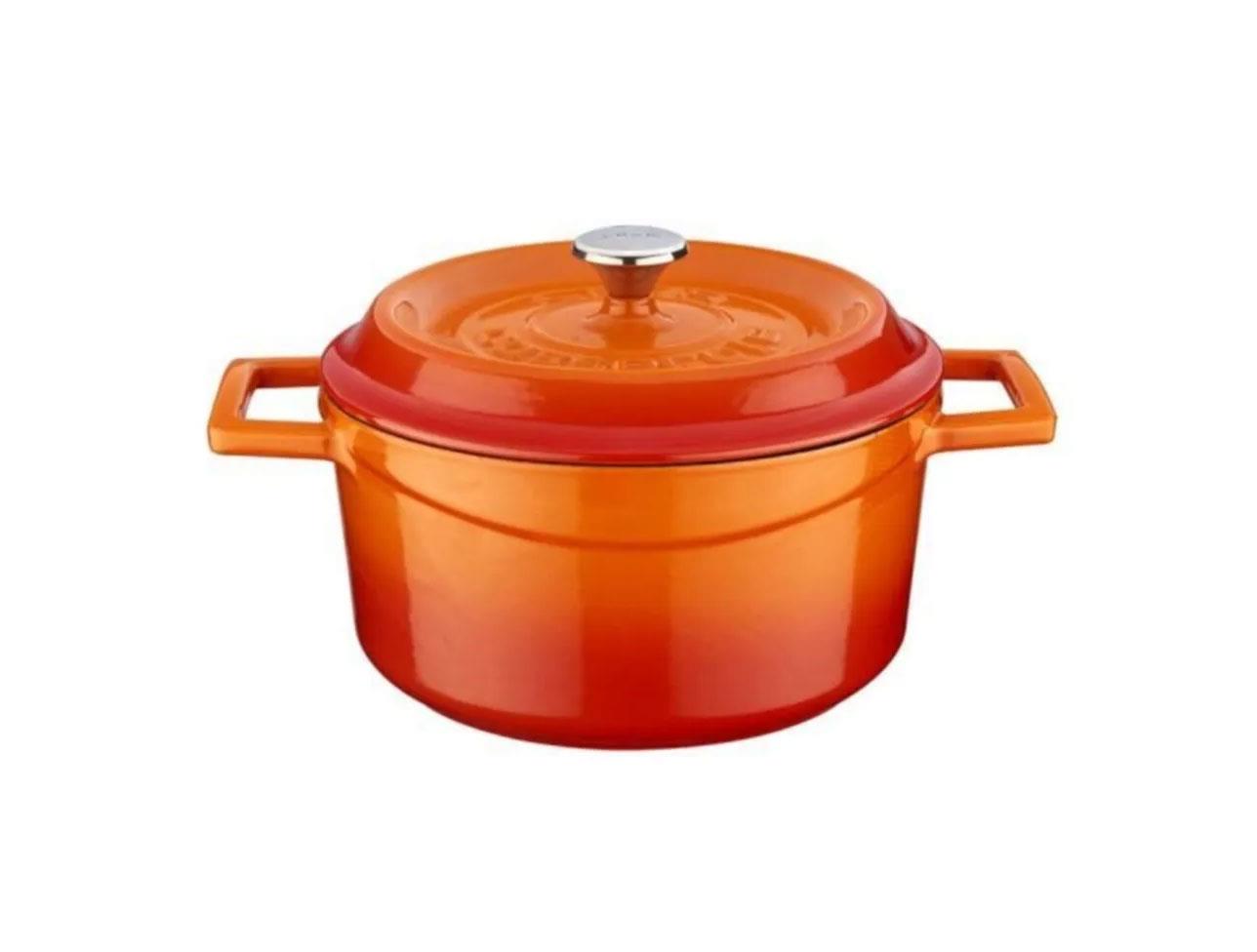 LAVA YUVARLAK TENCERE 20 CM TRENDY TURUNCU