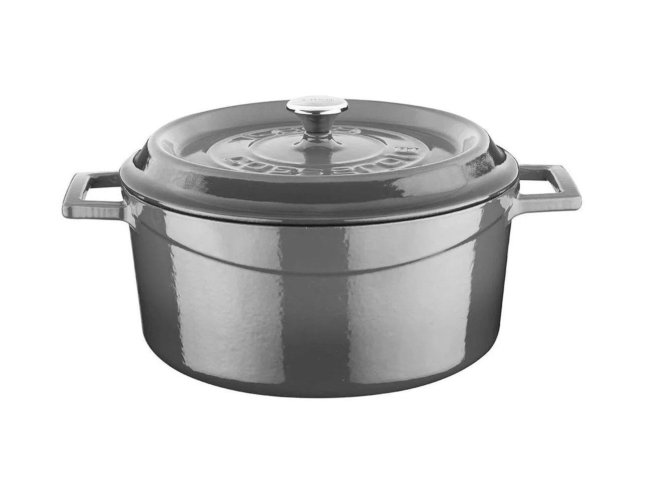 LAVA YUVARLAK TENCERE 24CM TRENDY GRİ