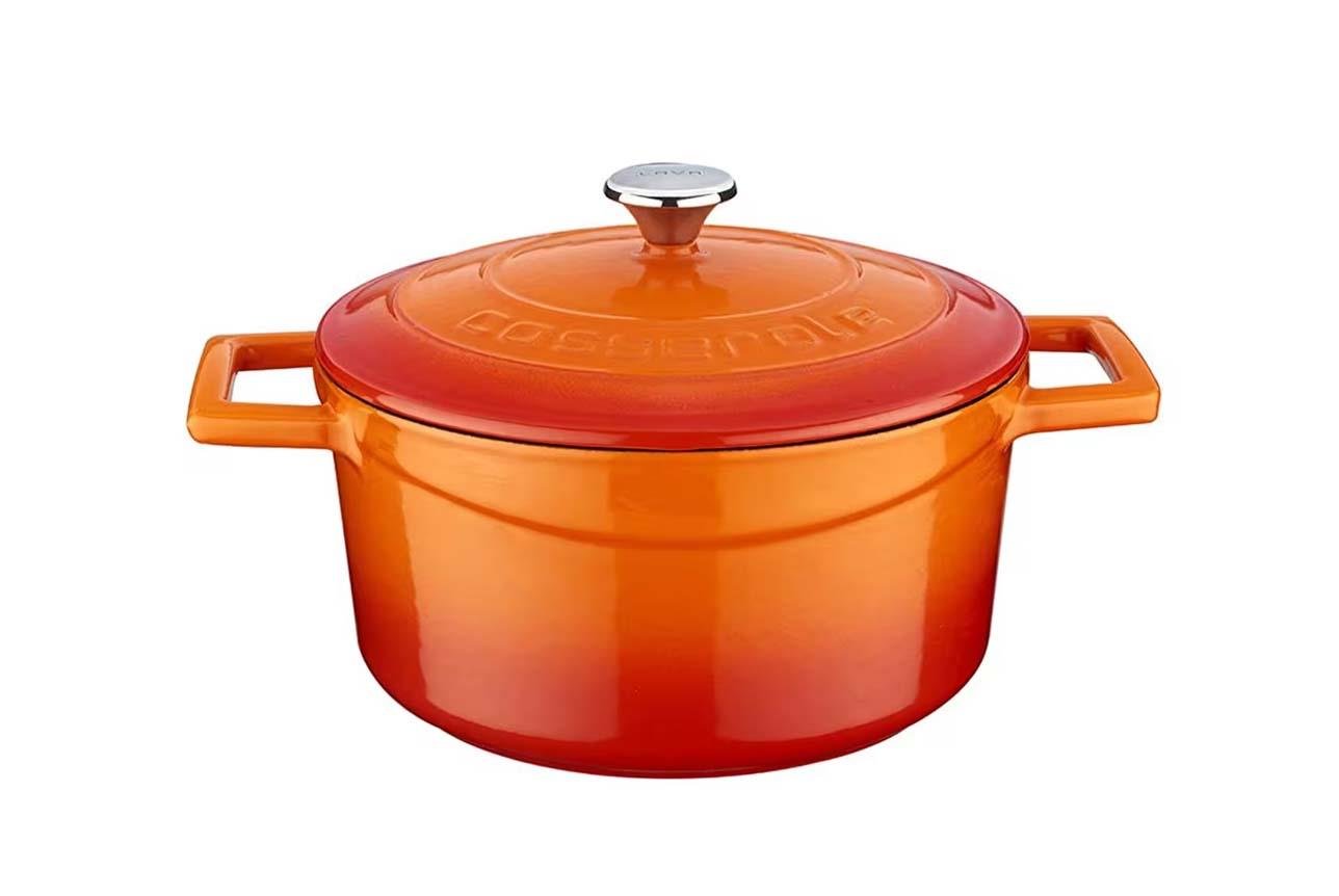 LAVA YUVARLAK TENCERE ÇAP 22 CM TURUNCU