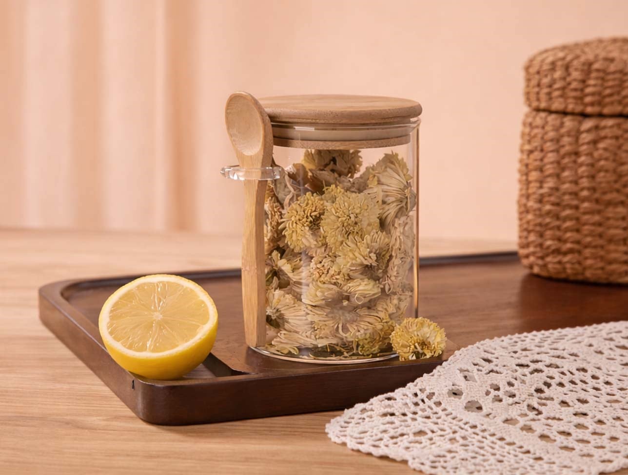 MİEN 400ML KAŞIKLI CAM KAVANOZ BOR-0109
