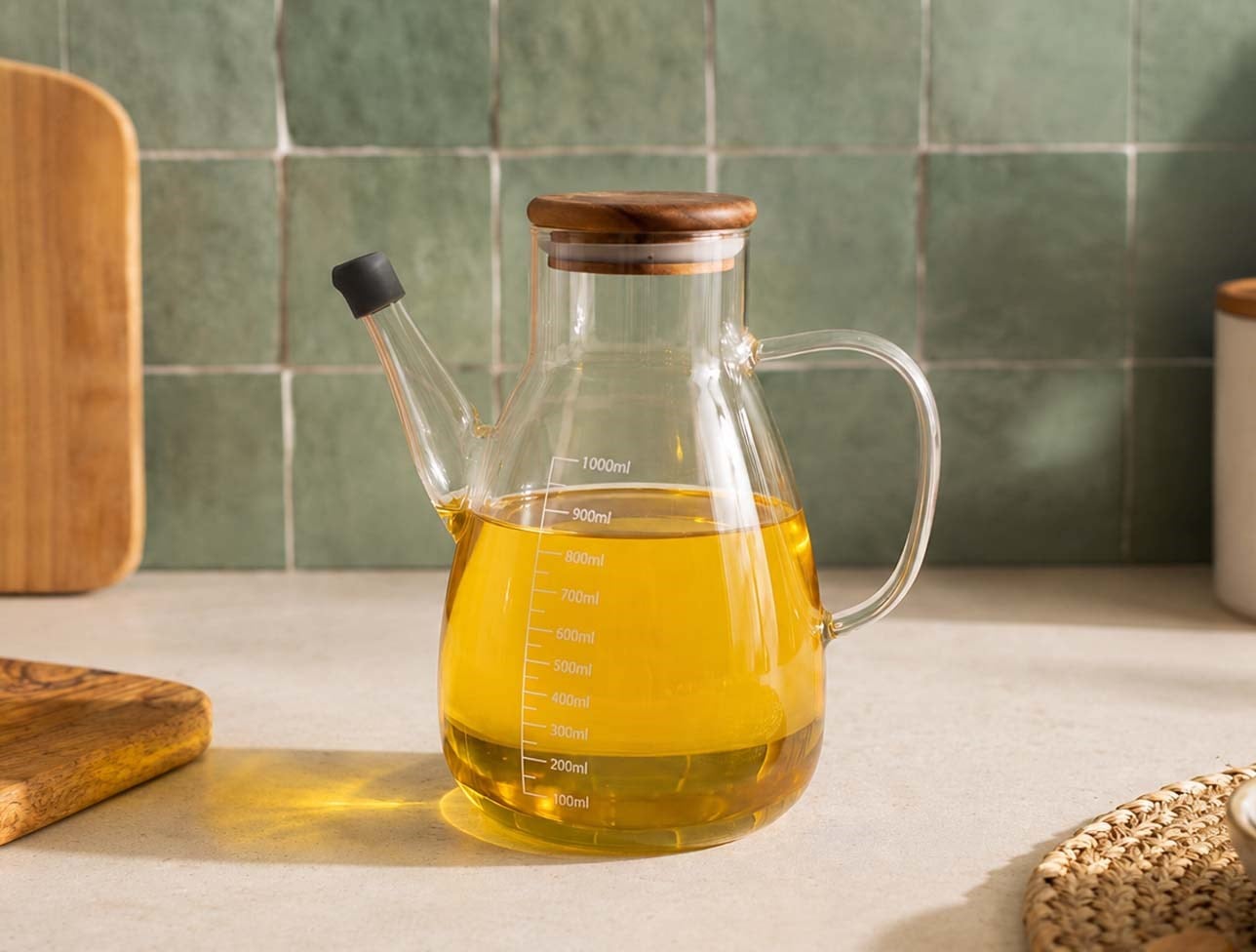 MİEN AKASYA KAPAKLI YAĞDANLIK 1000 ML GLA-020
