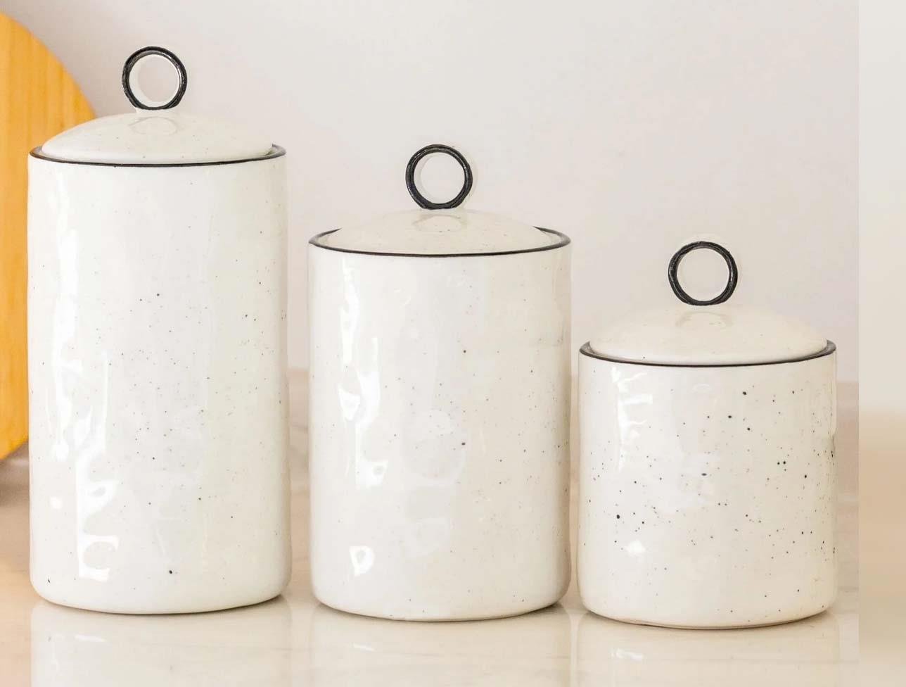 MİEN PORSELEN ÜÇ BOY BAHARAT KAVANOZU