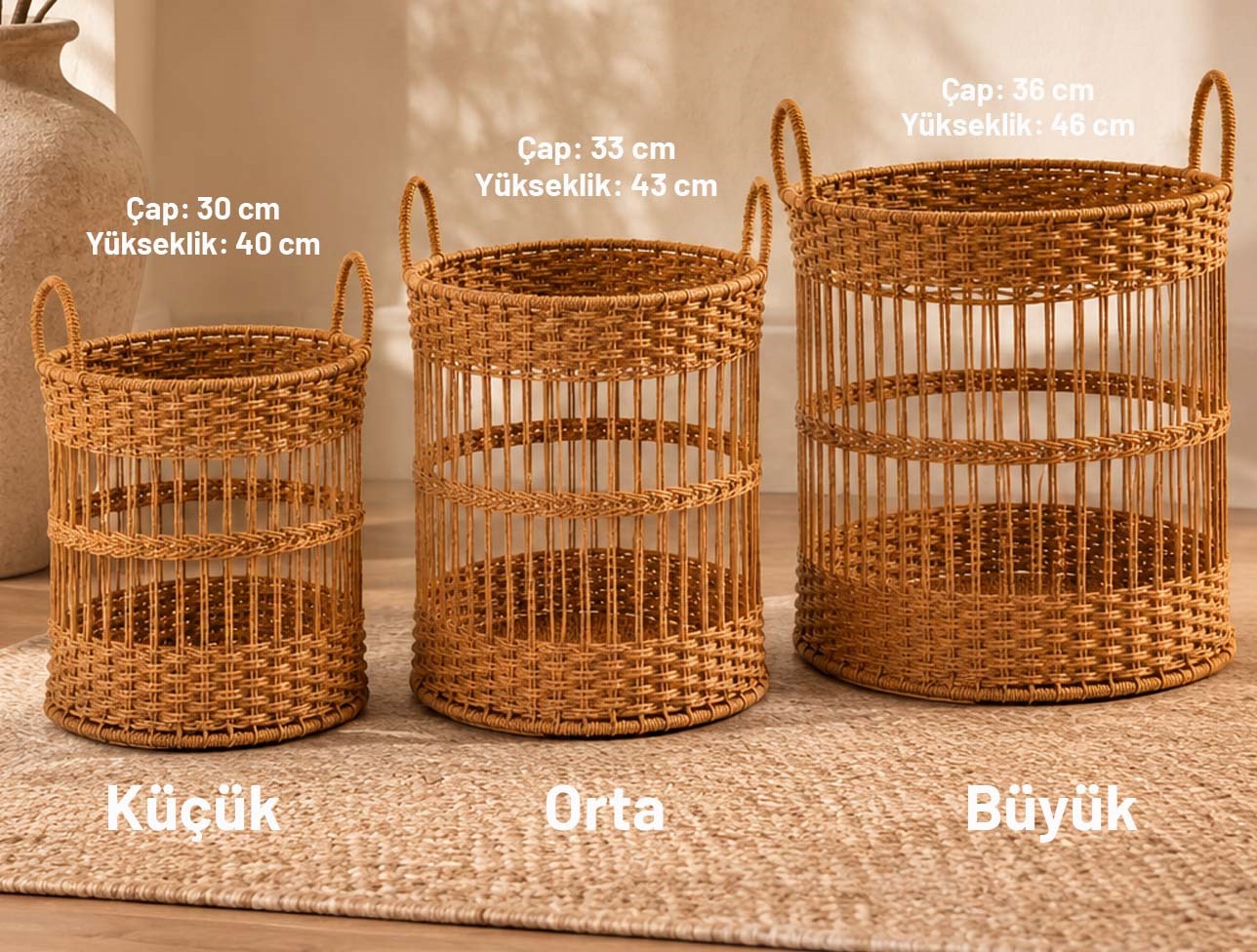MİEN RATTAN ORGANİZER SEPET ORTA 1720