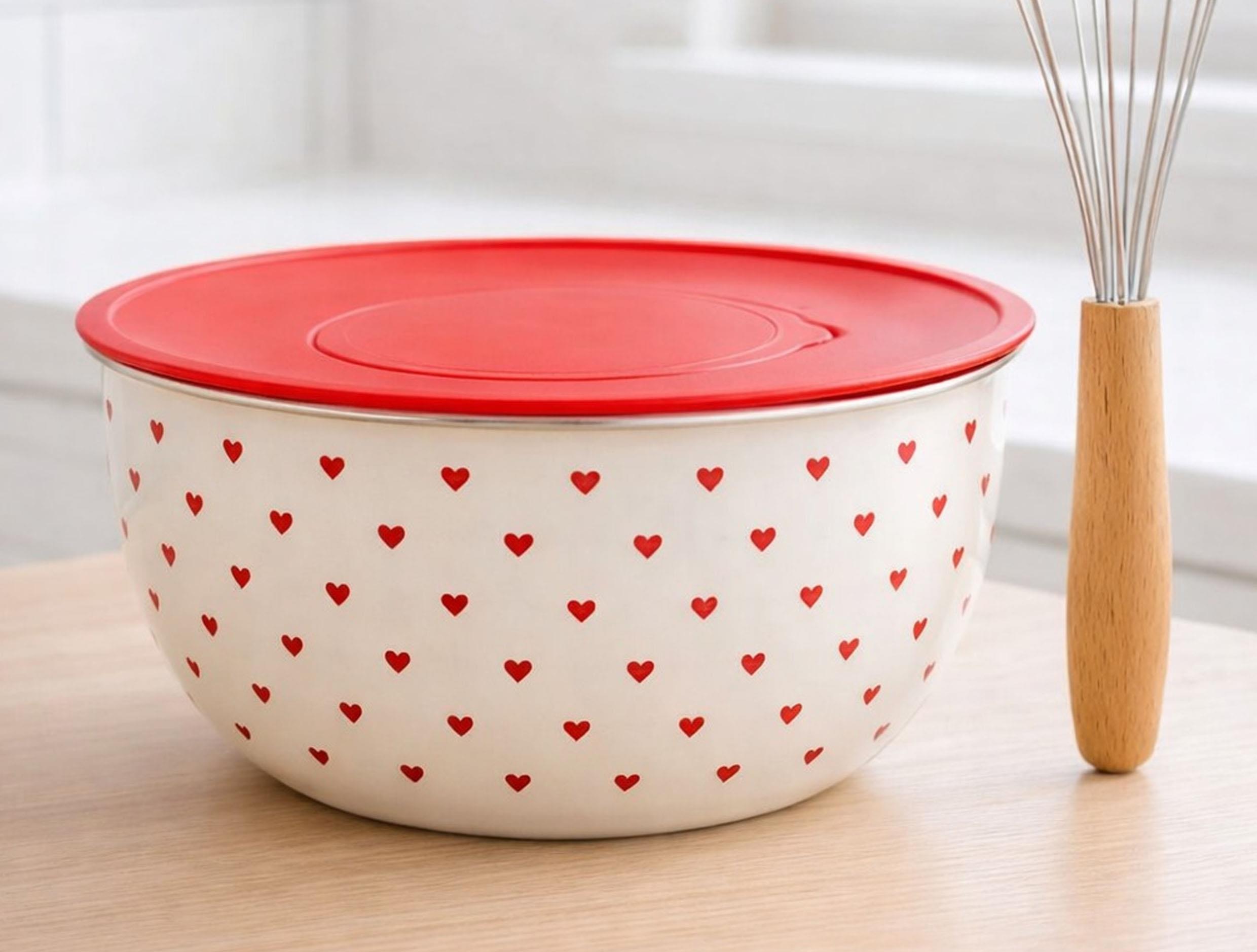 MOLİNO EMAYE PLASTİK KAPAKLI KARIŞTIRMA KABI