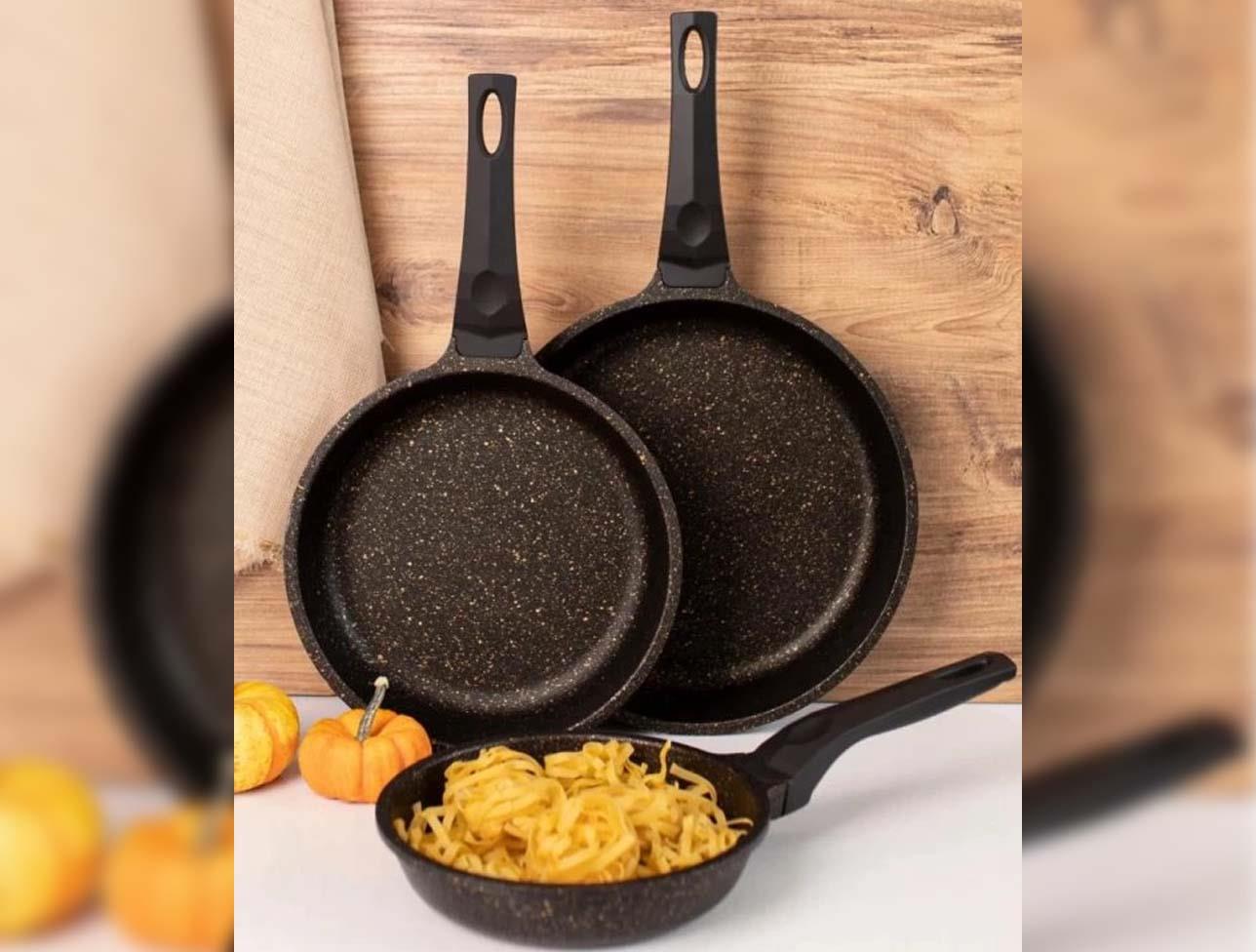 OMS 3 PCS DÖKÜM GRANİT  TAVA SET 3 LÜ