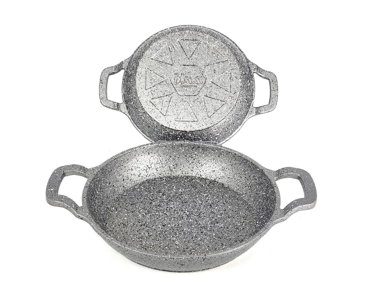 OMS GRANİT DÖKÜM 2 PARÇA SAHAN SET 16-20 CM GRİ