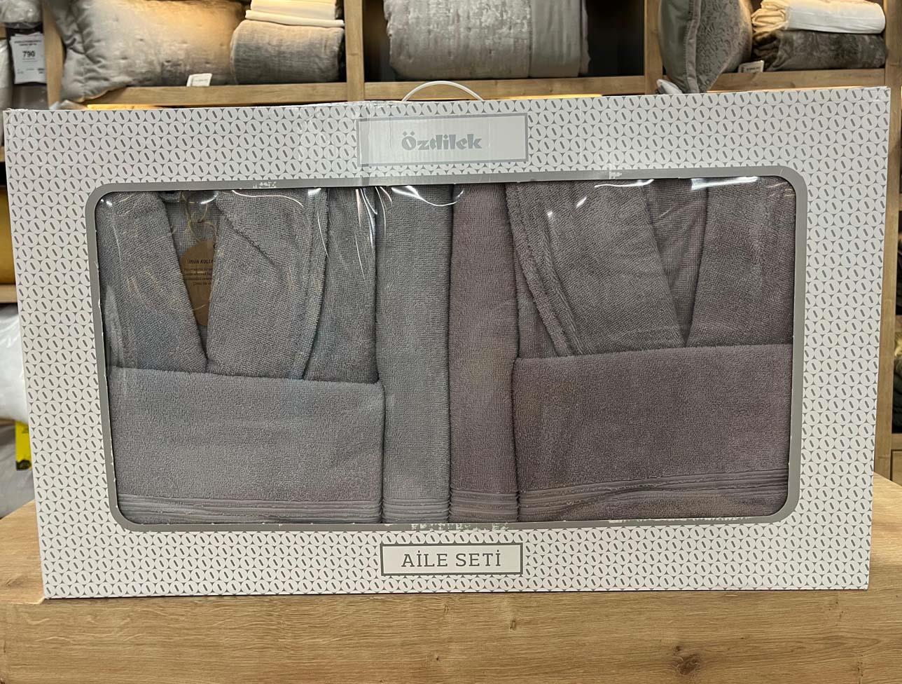 ÖZDİLEK ALLURE GRI-PEMBE AILE SETI