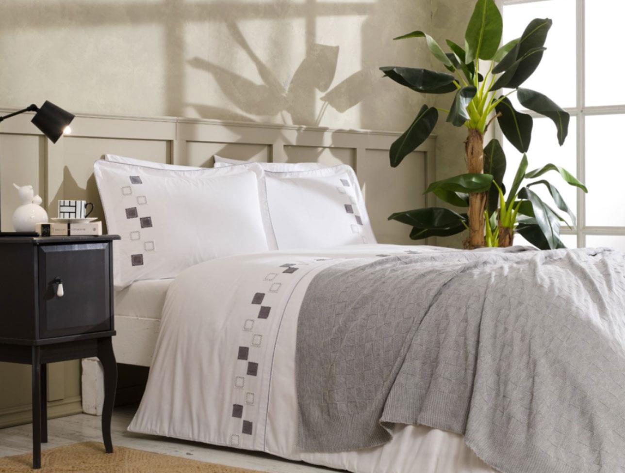 ÖZDİLEK GELİN SETİ TRİKO BATTANİYE CHESS GRİ