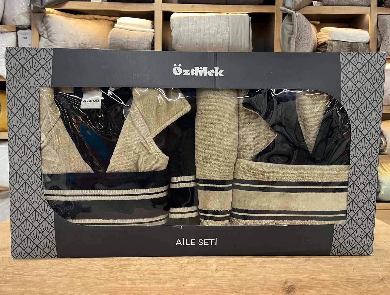 ÖZDİLEK SEMPLICE SIYAH-BEJ AİLE SETİ