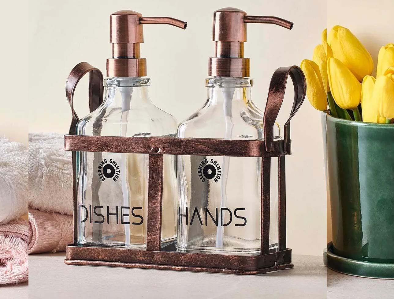 PEROTTİ RAME METAL STANDLI 2 Lİ SIVI SABUNLUK 500M