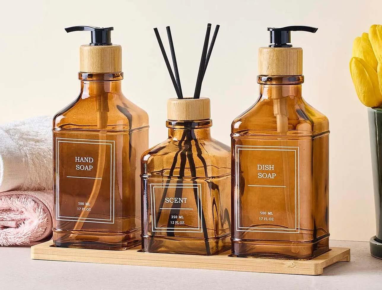 PEROTTİ ROGAN AMBER 3LÜ SIVI SABUNLUK SET 18049