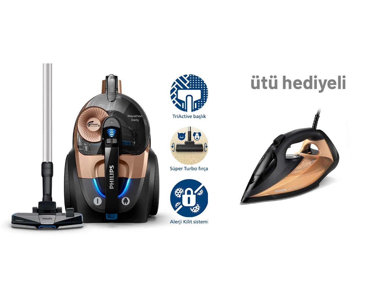 PHİLİPS XB7151/07 MARATHON 900W TOZ TORBASIZ
