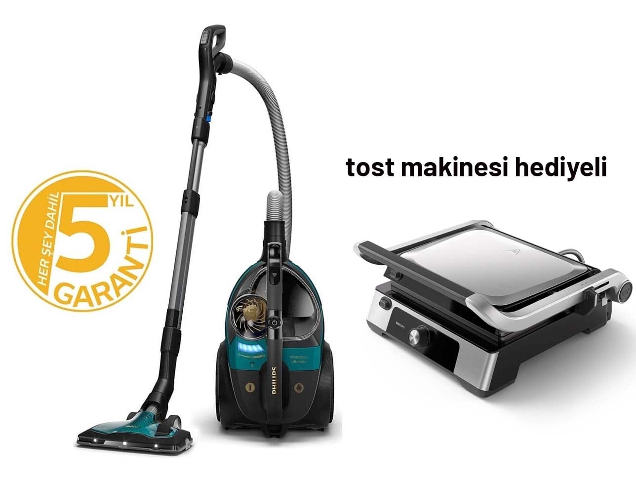 PHILIPS XB9185/07 MARATHON SÜPÜRGE+TOST MAK. HEDİY