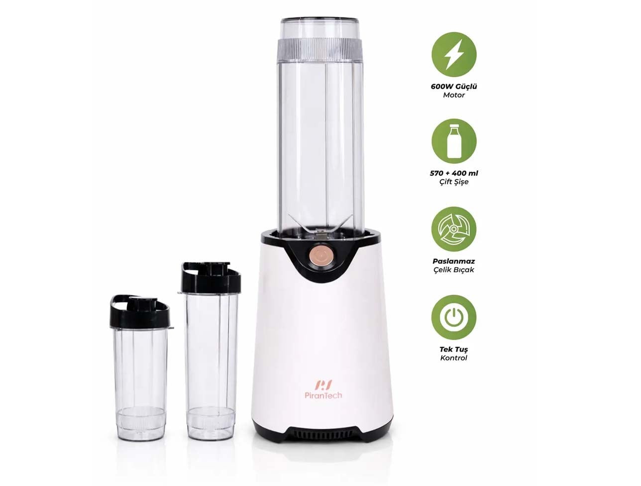 PİRANTECH YH-1200 KİŞİSEL BLENDER KREM
